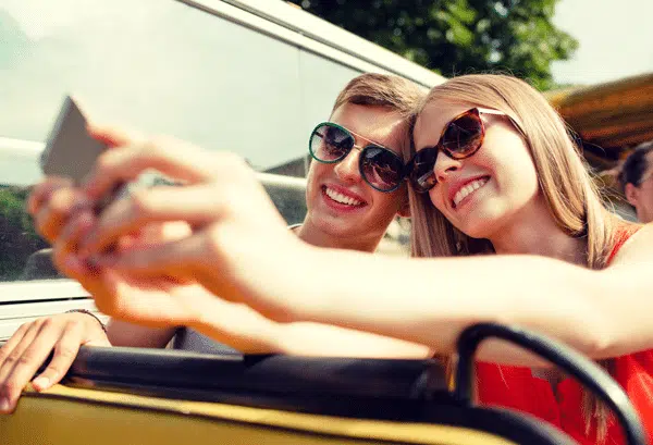 man-and-woman-taking-selfie